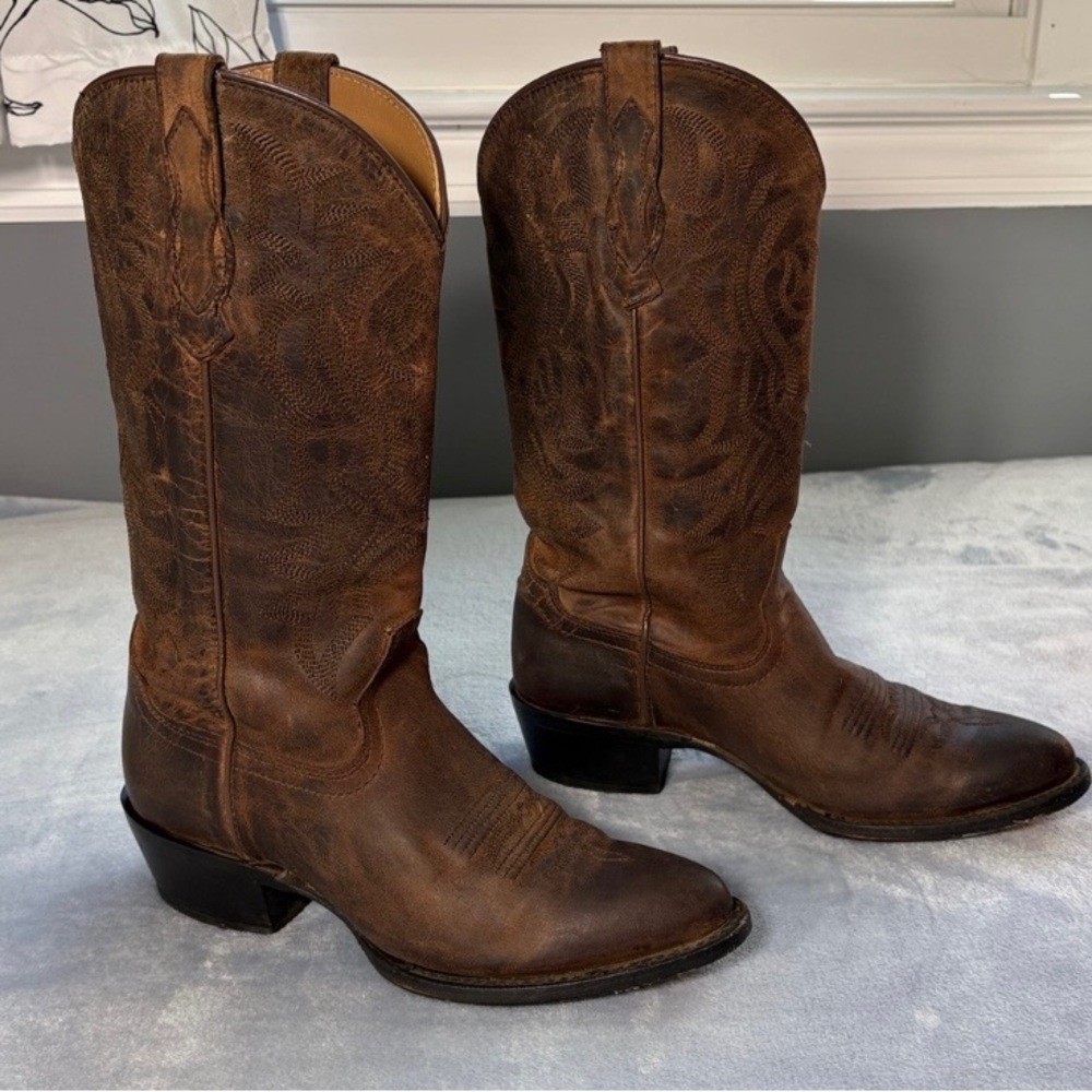 Shyanne Distressed Brown Leather Western Cowboy Cowgirl Boots